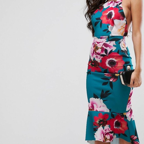 ASOS Dresses & Skirts - Gorgeous Floral Dress with Peplum Hem